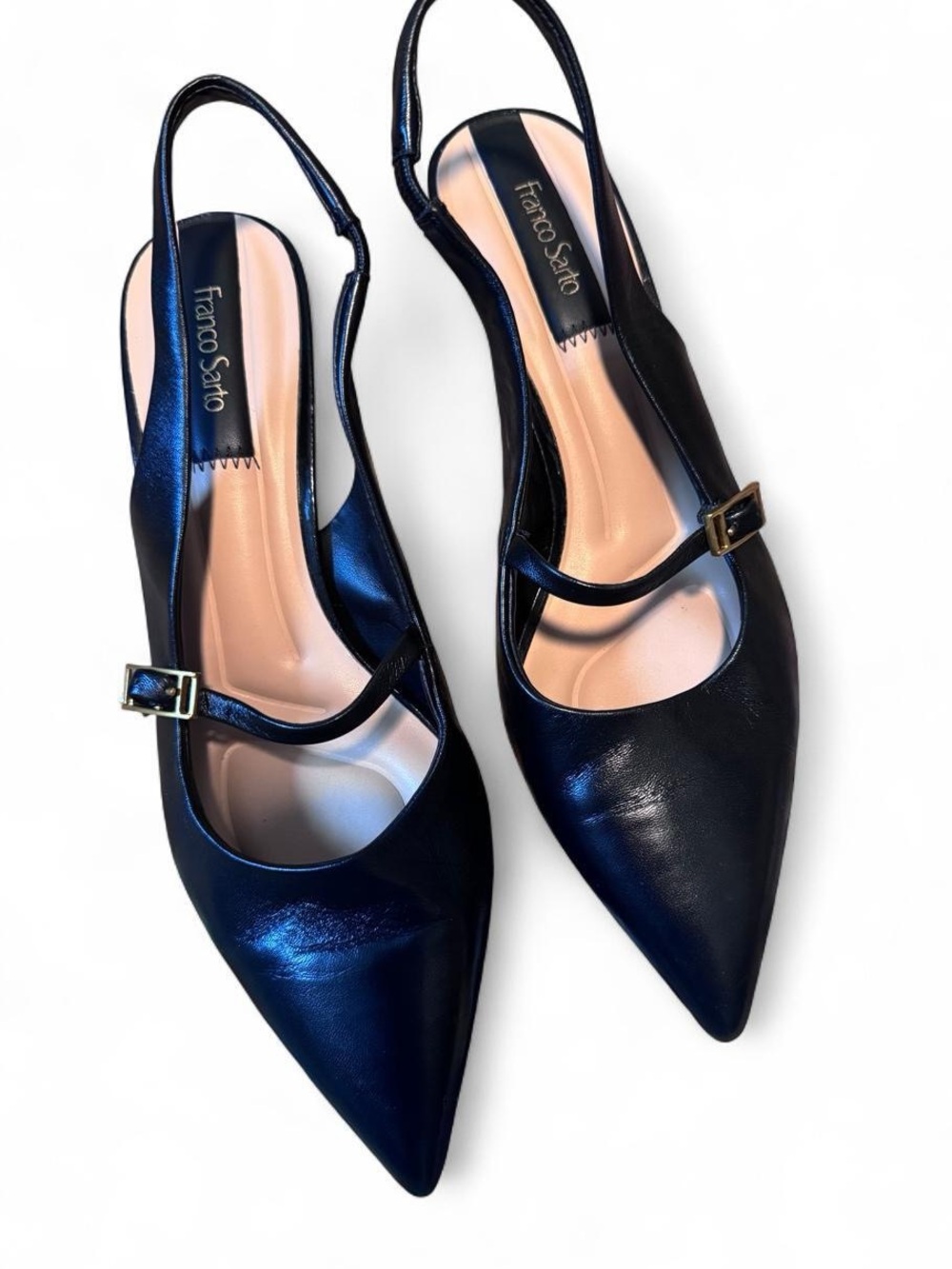 Franco Sarto Leather Kitten Heels